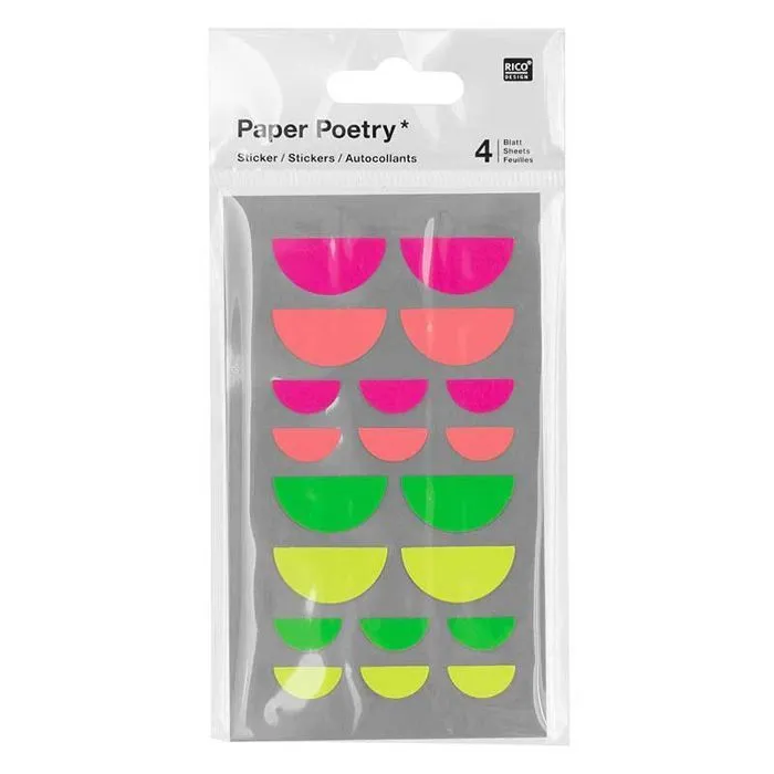 80 autocollants bouche fluo-0