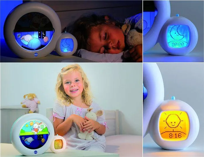 Réveil Enfant Éducatif Kid'Sleep - Claessens'Kids - Veilleuse Musicale - Jour/Nuit - Lune-4