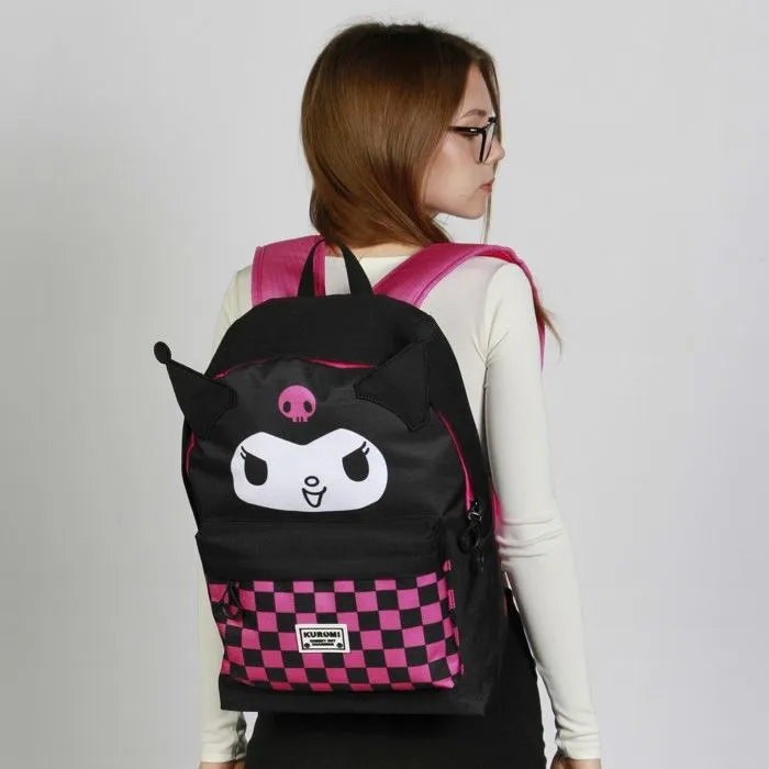 Sac à dos - Kuromi - Chess - Noir - Taille Unique - Ripstop résistant à l'eau-1