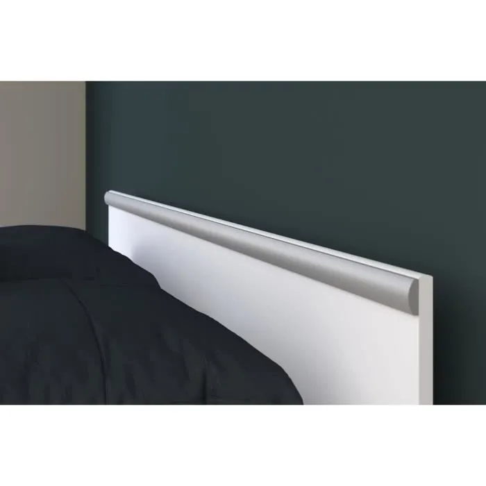 PARISOT ZODIAC Lit adulte 140 x 190 cm - Contemporain - Blanc mat-4