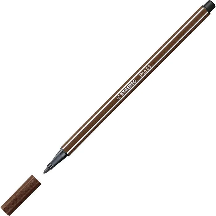 Stylo - Stabilo - Pen 68 - Couleur Marron - Pointe Ronde - 1 Unité-2