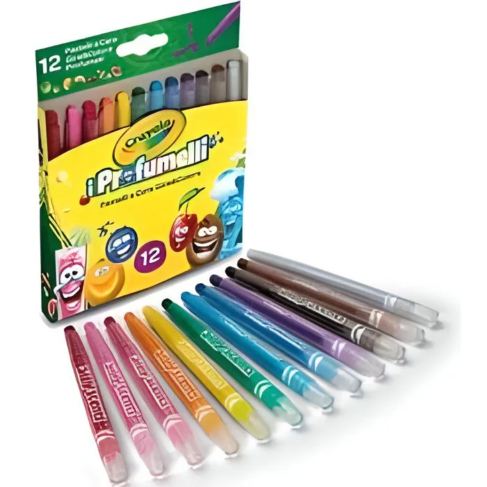 Crayola 12 crayons cire parfumés rétractables-0