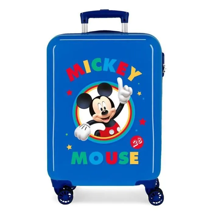 Valise Cabine - DISNEY - Mickey Mouse - ABS - 4 roulettes - Cadenas TSA-0