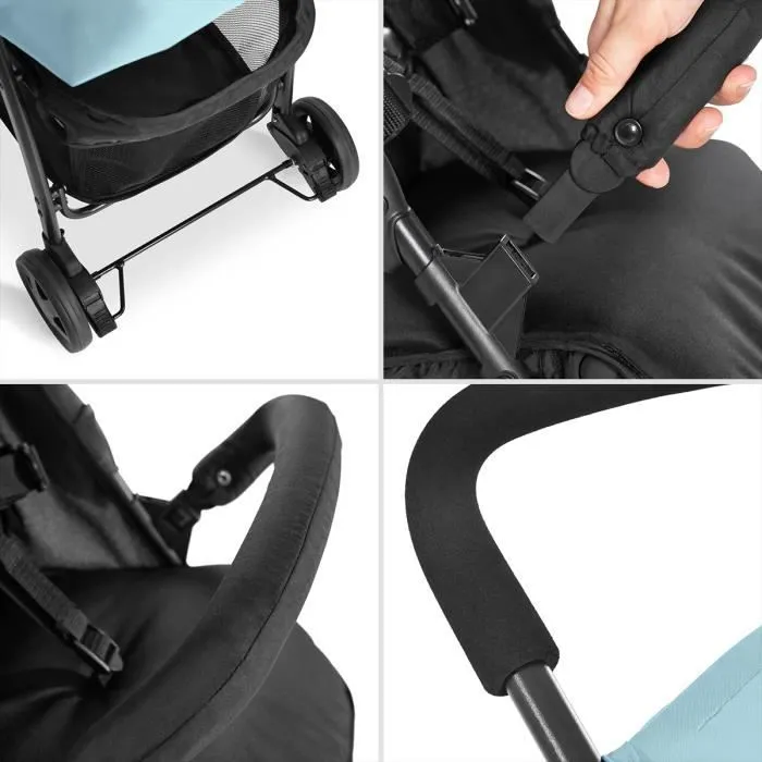 Poussette canne sport légère HAUCK - Bleu - Pliage compacte - Avec grand panier-1
