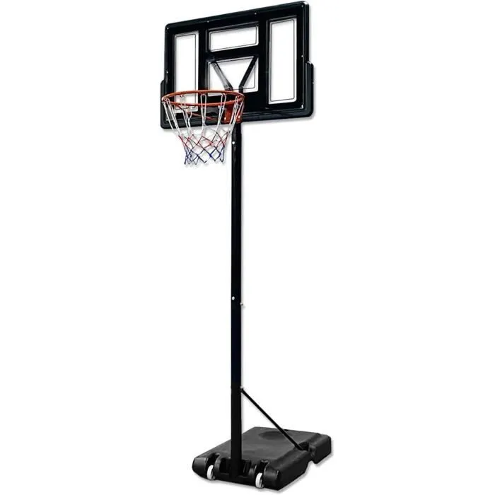 Panier de Basket exterieur Cadre de basket-ball pour enfant et adulte -Hauteur réglable 135 - 305cm Support de Basket-Ball intérieur-0