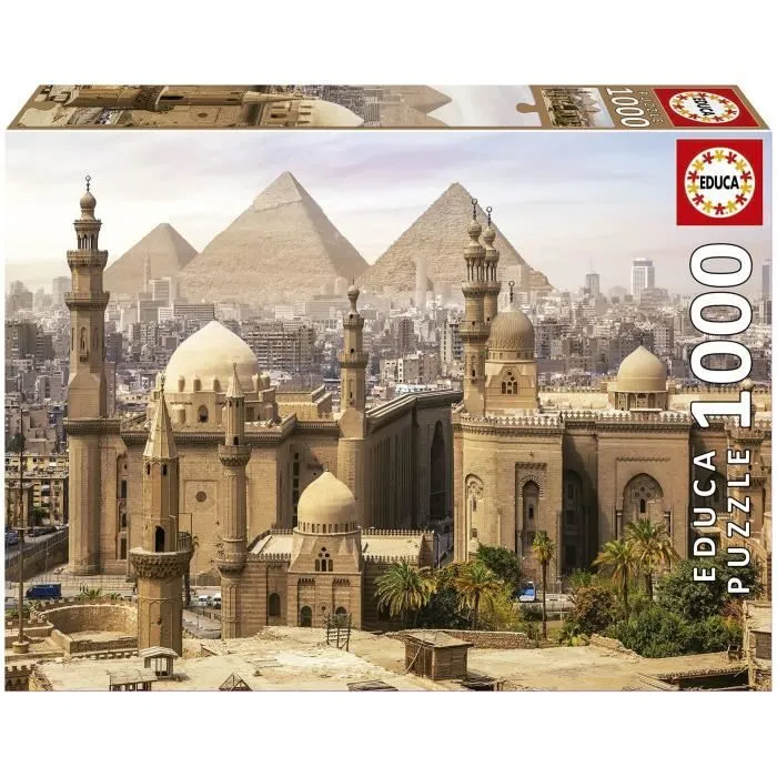 Puzzle Architecture et monument - EDUCA - Le Caire, Égypte - 1000 pièces - Multicouleur-0