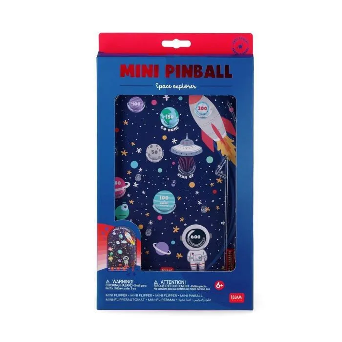 Flipper Legami - PBG0004 - Mini Flipper, Jeu Portable, 17,7 x 29 cm, Theme Space,-2