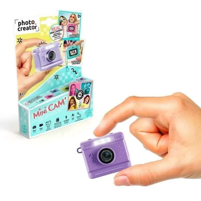 Canal Toys – Photo Creator – Appareil Photo et Vidéo Numérique Mini Cam’ – Vintage - avec Porte-clé et Carte SD 1Go Incluse – CLK 06-0