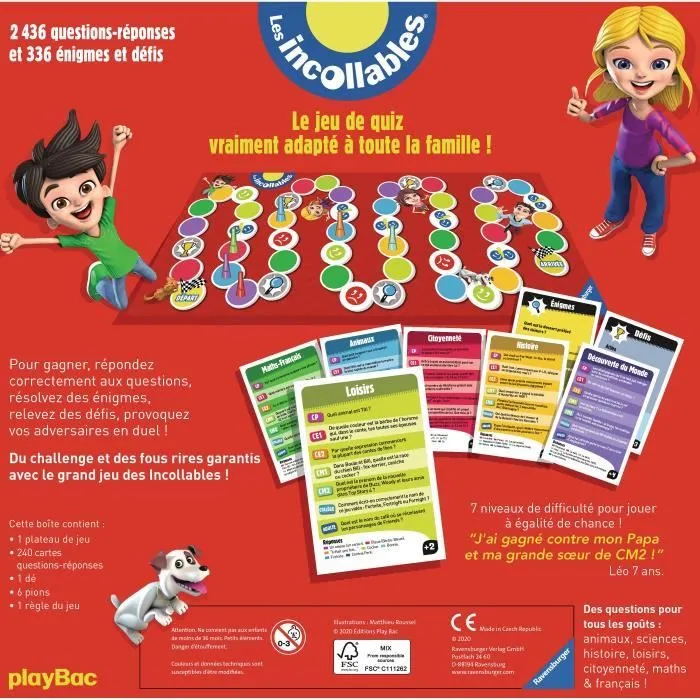 Jeu de Quiz Les Incollables Le grand jeu familial Ravensburger - 7 niveaux de difficulté - Dès 6 ans-4
