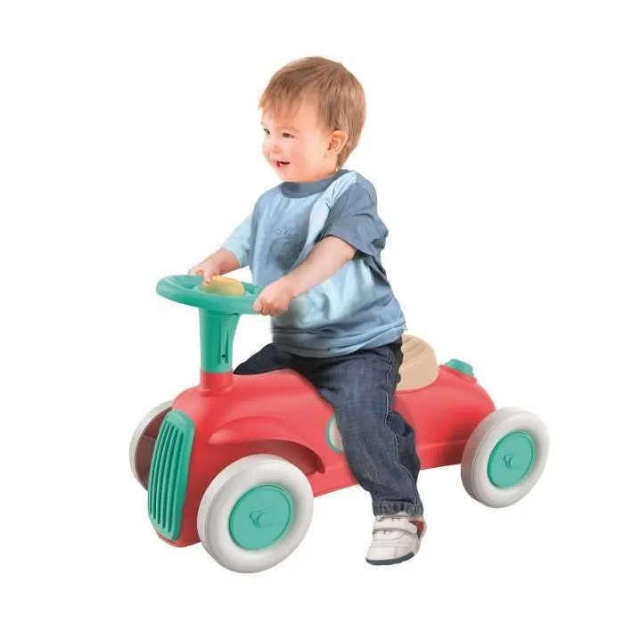Porteur Baby Clementoni - Ma première voiture - 100% recyclé - Roues directrices et klaxon-3