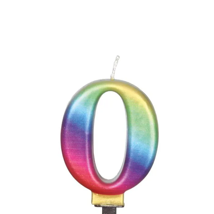 Bougie chiffre multicolore 8 cm-1