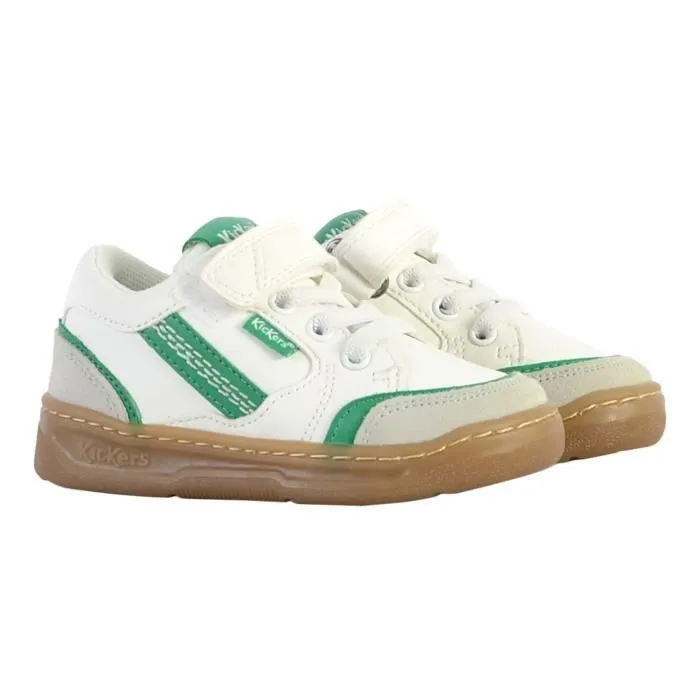 KICKERS Baskets basses Kouic Vert/blanc-2