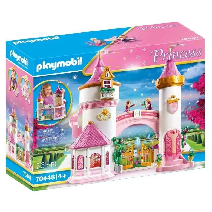 PLAYMOBIL 70448 Palais de princesse, 265 pièces, 2 personnages inclus, Dès 4 ans-0