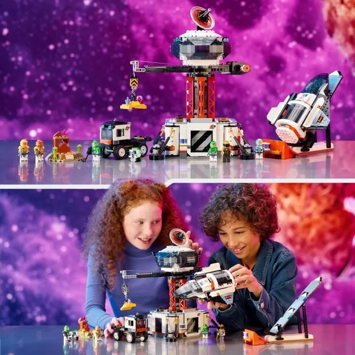 LEGO® 60434 City La Station Spatiale et la Base de Lancement de Fusées, Jouet sur L'Espace, avec Robot et 6 Minifigurines-4