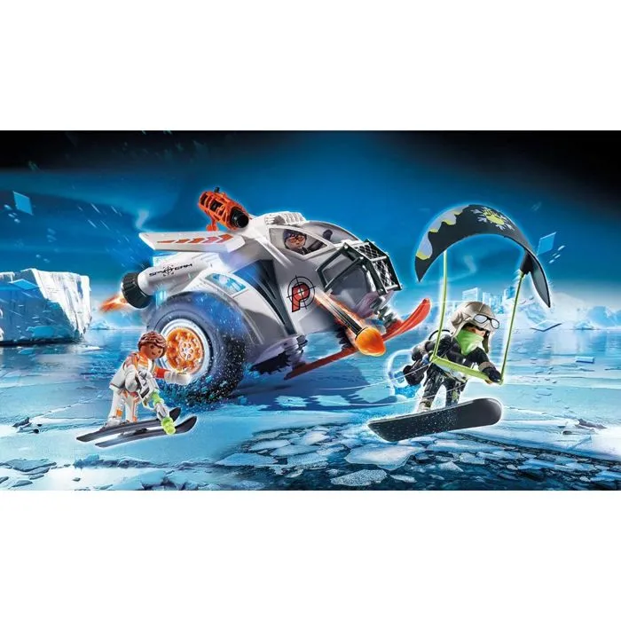 Véhicule des neiges de la Spy Team - PLAYMOBIL - 70231 - Pour Enfant de 18 mois et plus - Couleur Bleu-1
