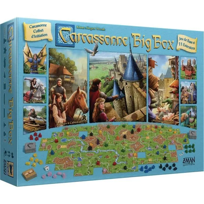 Jeu de société - Carcassonne : Big Box - Asmodee - 11 extensions combinables-0