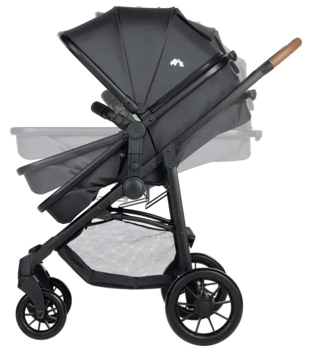 BEBECONFORT HAZE Poussette 3 en 1 i-Size – assise transformable en nacelle + Siège auto Groupe 0+ De 0 à 22Kg, Mineral Graphite-1