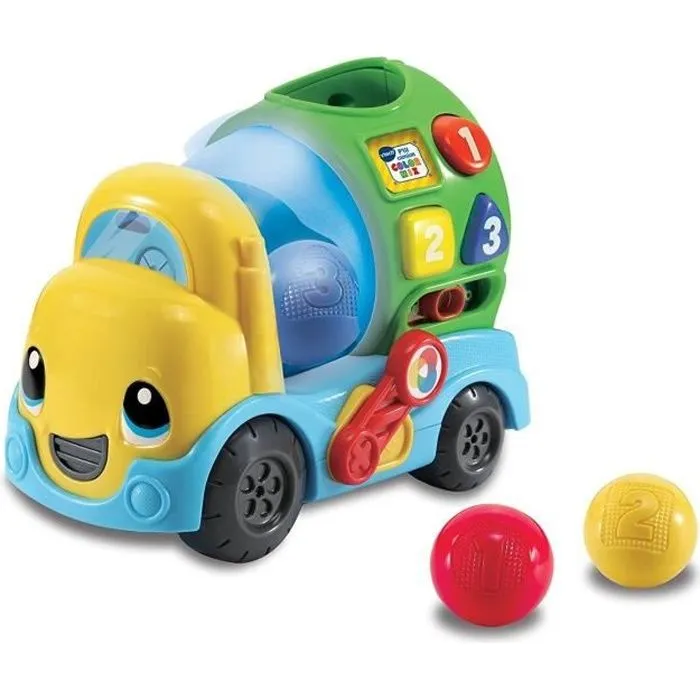 VTECH BABY - P'tit Camion Color Mix - Véhicule Interactif - Garçon - 18 mois+ - Orange - Multicolore-0