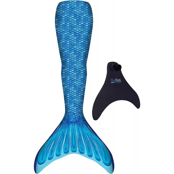 Queue de sirène - Fin Fun - Bleue complète Junior - Taille S/M-3
