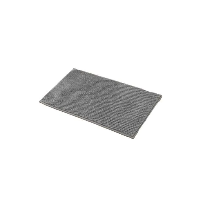 TENDANCE - Tapis de salle de bain Gris en Microfibre Boules 45 x 75 cm-0