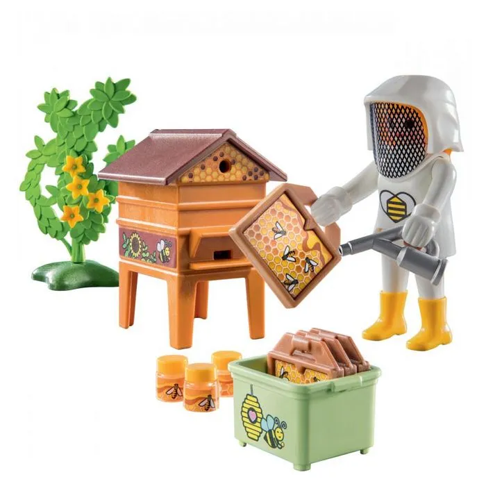 Playmobil - PLAYMOBIL - 71253 Country Apicultrice avec ruche - Enfant - Rouge - 26 pièces-2