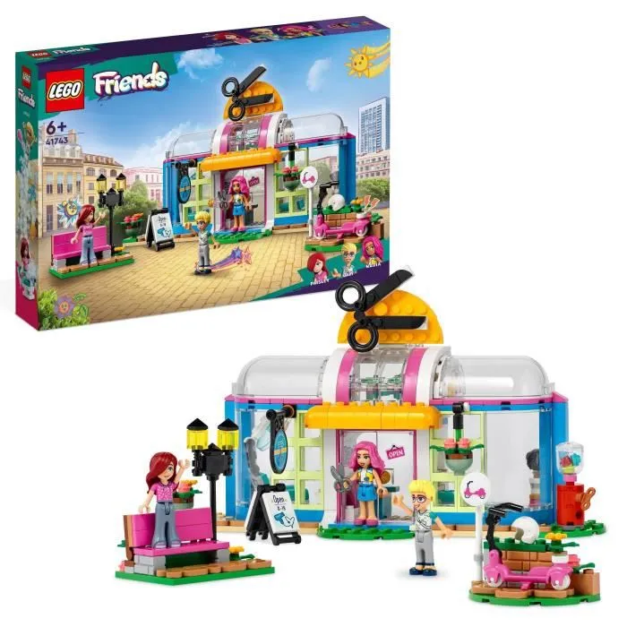LEGO® Friends 41743 Le Salon de Coiffure, Jouet de Coiffure avec Mini-Poupées Paisley et Olly-0