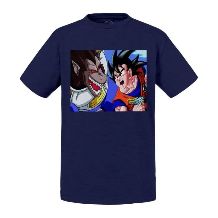 T-shirt Enfant Bleu Sangoku Oozaru Singe Geant Dragon Ball-0