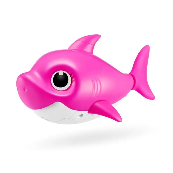 Robo alive - 71109D-2023 - ZURU Jouet de Bain Bébé Requin à Piles pour Chanter et Nager (Rose Mommy Shark)-0