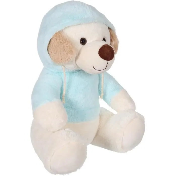 Chien en peluche - GIPSY - Sweat bleu clair - 40 cm-2