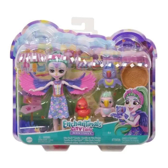 Enchantimals - Famille De Filia Finch - Poupée 15cm et 3 animaux - Intérieur - Blanc - 4 Ans Et +-1