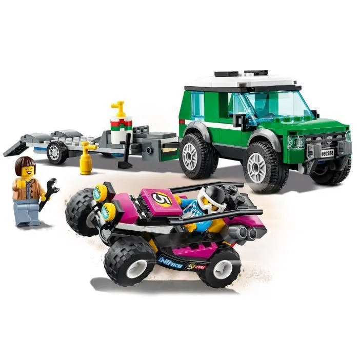 LEGO® City 60288 Le transport du buggy de course, Jouet Camion Transporteur de Voiture Tout-Terrain pour Enfants de 5 ans et +-1