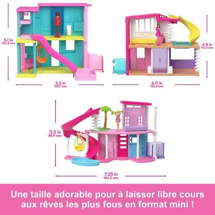 Barbie-Maison de Poupée Mini-BarbieLand-Coffrets maison et accessoires HYF44-2