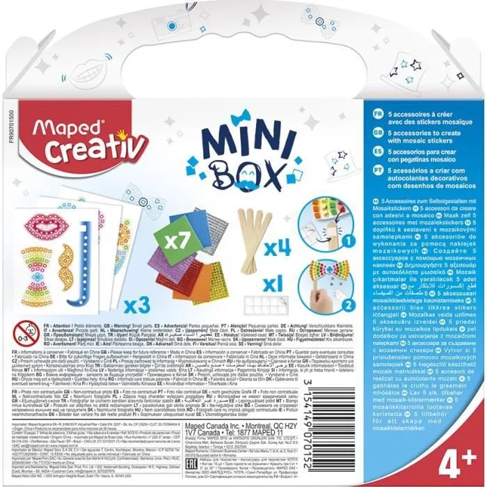 MAPED CREATIV - Mini Box - Stickers Mosaique Photobooth à construire pour enfant de 4 ans et plus-1
