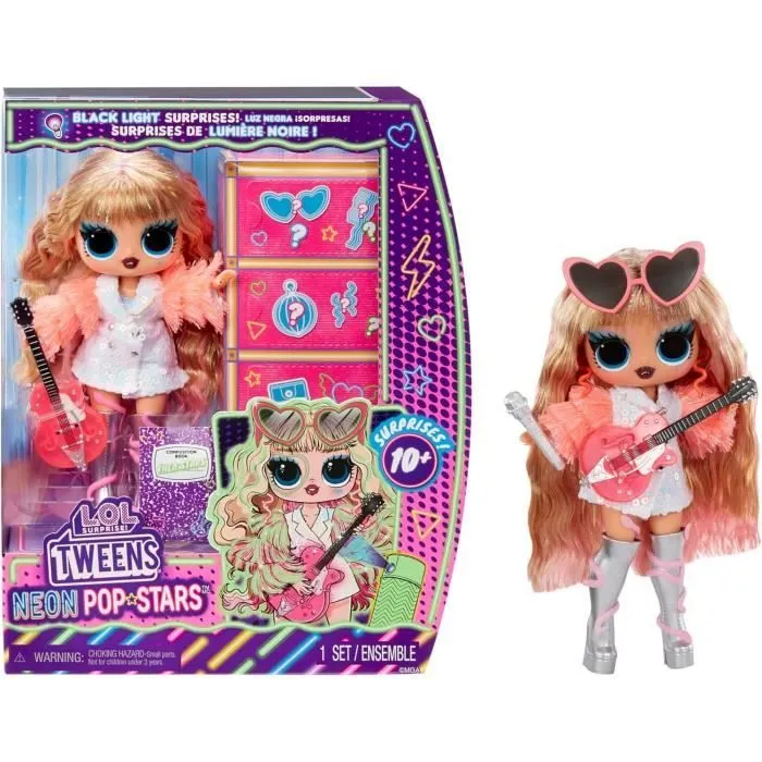 LOL Surprise Tweens neon Thea Stars- Poupée Mannequin L.O.L. Surprise!Pop Stars - Avec Plus de 10 Surprises-0