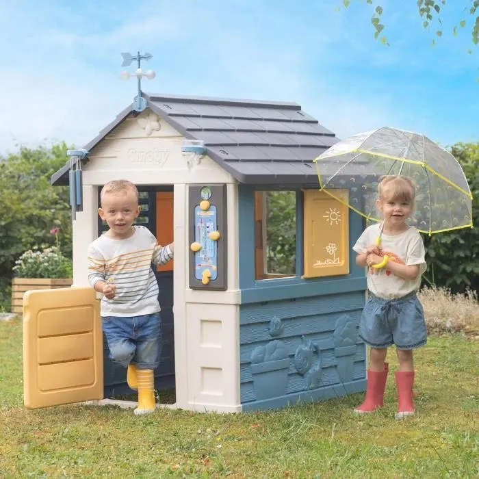 Smoby - Maison enfant 4 Saisons - Cabane éducative - Activités ludique sur le thème de la Météo - Fabriqué en France-2