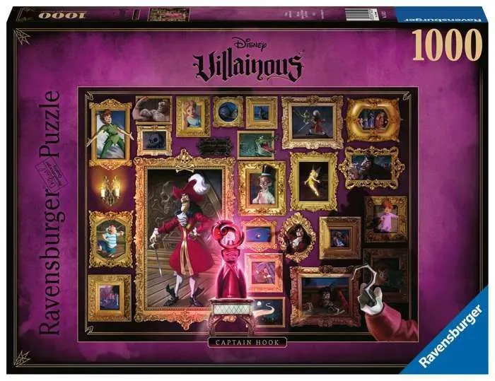 Puzzle 1000 pièces Capitaine Crochet - Collection Disney Villainous - Ravensburger-1