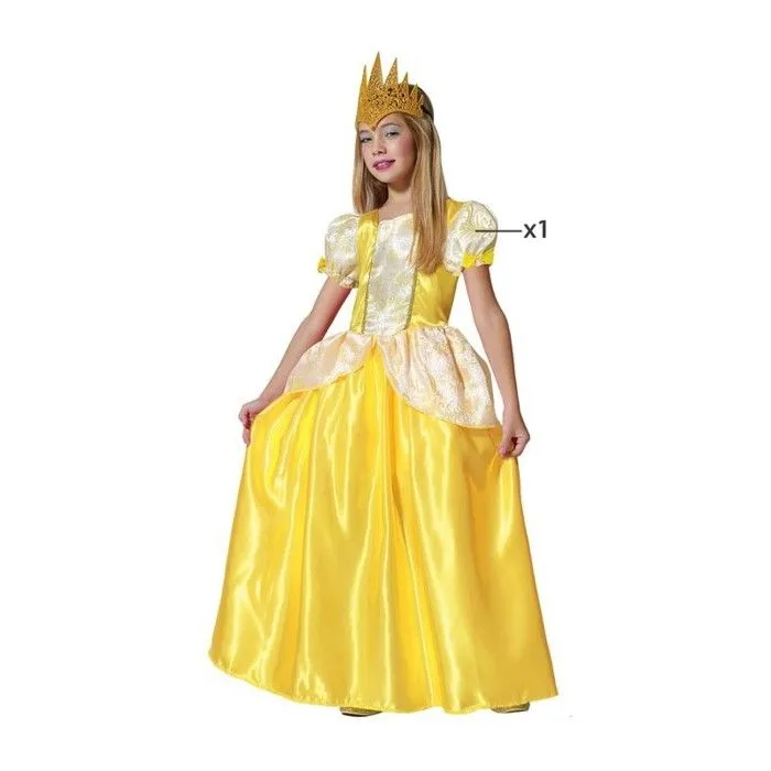 Déguisement Fille Princesse Jaune Belle-1