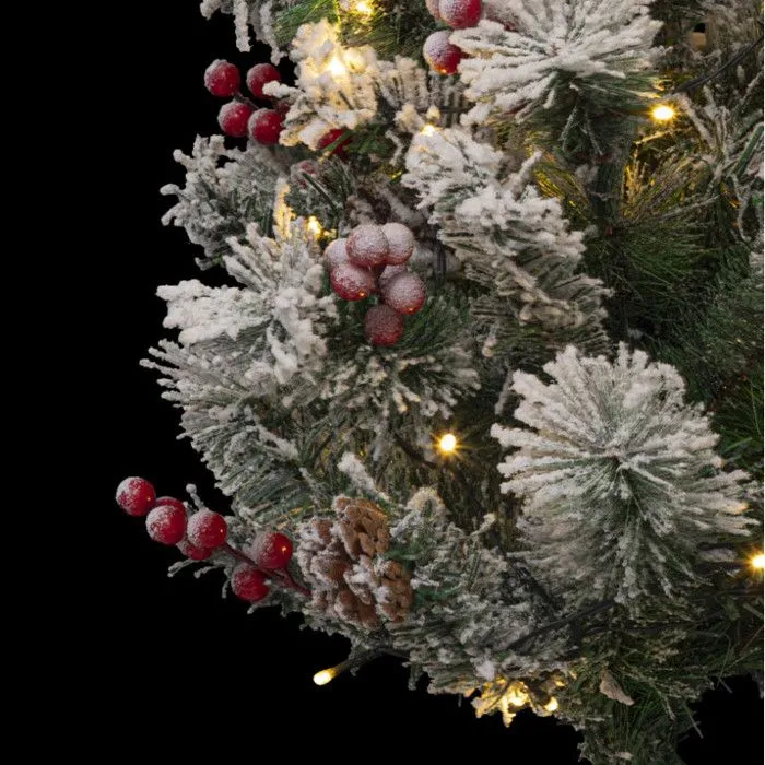 Sapin extérieur à planter H90cm 50 LED blanc chaud solaire Feeric lights & christmas-2