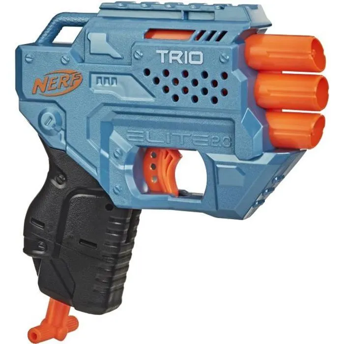 NERF - Elite 2.0 - Blaster Trio TD-3 - Pistolet à fléchettes personnalisable avec 6 fléchettes incluses-0
