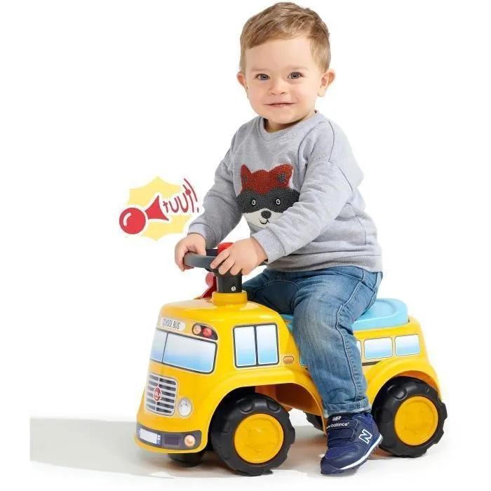 Porteur - FALK - School Bus - Assise ouvrante - Volant directionnel - Dès 12 mois - 100% Fabriqué en France-3