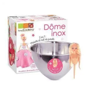 Kit de Pâtisserie - ScrapCooking - Princesse des Neiges - Dome Inox 2 en 1 - Buste Poupée - 2 pièces-0