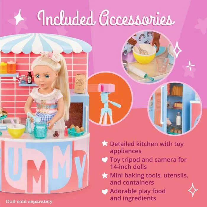 Maison - accessoire maison poupee Glitter girls - GG57239C1Z - Doll Deluxe Baking VLOG Set,-2