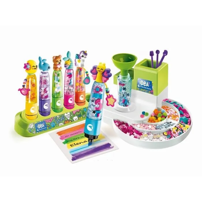 Clementoni- L'atelier des fluos - Crée 10 surligneurs fluos - Fabriqué en Italie-1