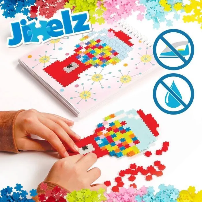 Coffret créatif Jixelz - TOMY - 3000 pièces - 20 couleurs intenses - 40 créations possibles-1