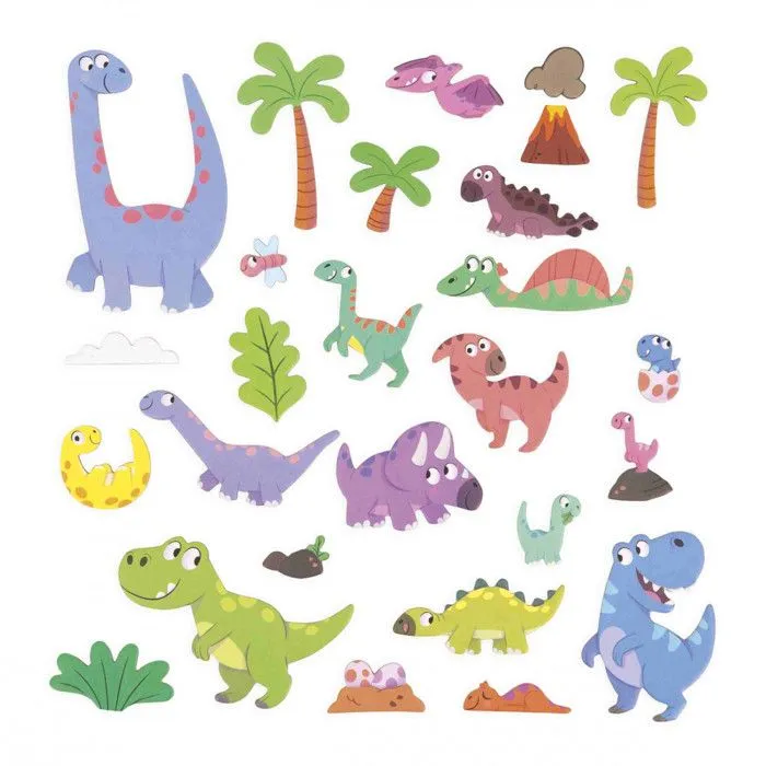 Magnéti'Stories Dinosaures - Jeu Éducatif Magnétique 30 Aimants - Jouet Enfant en Carton FSC - Dès 3 Ans-5