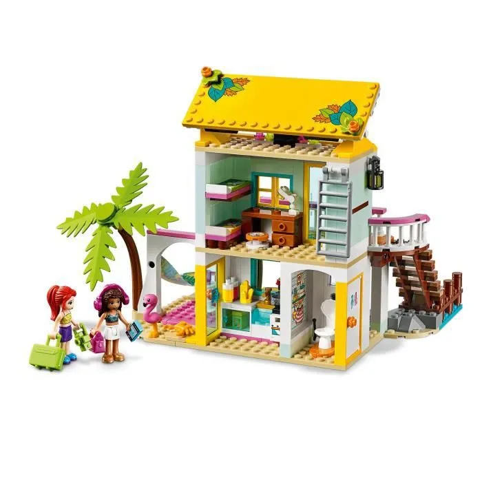 LEGO® Friends 41428 La Maison sur la Plage avec Mini Poupées et 2 Animaux, Jeu de Construction pour Enfant de 6 ans et +-2