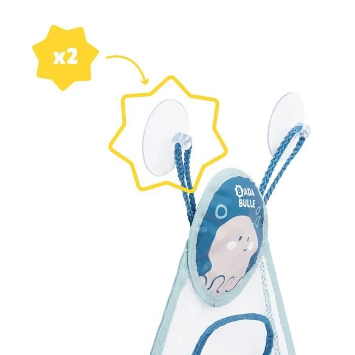 Badabulle Filet de bain, Organisateur de jouets de bain pour bébé, grande contenance-2
