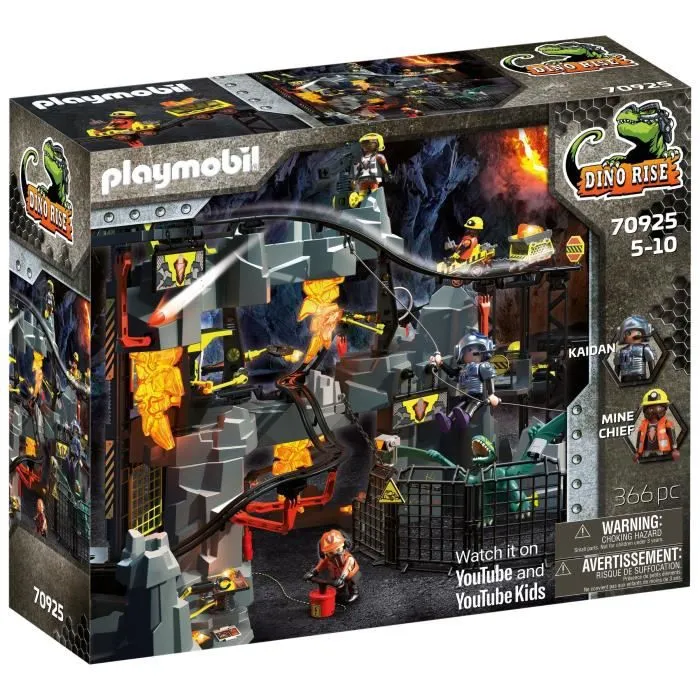 PLAYMOBIL - 70925 - Dino Rise - Dino Mine - Avec 4 personnages et 1 dino-0