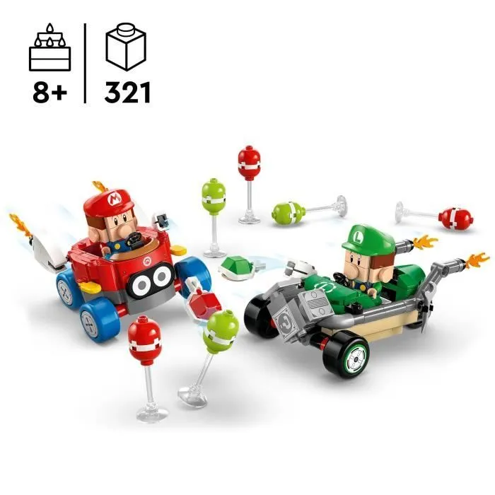 LEGO Super Mario 72034 Mario Kart – Bébé Mario contre Bébé Luigi - Cadeau Nintendo-1