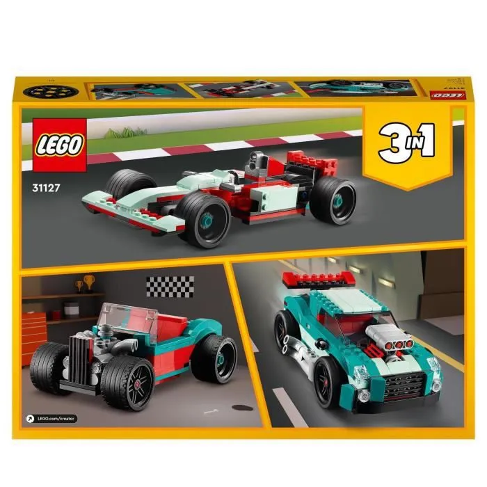 LEGO® 31127 Creator 3 en 1 Le Bolide De Rue, Jouet de Voiture de Course, Modèles de Sport ou Hot Rod-5